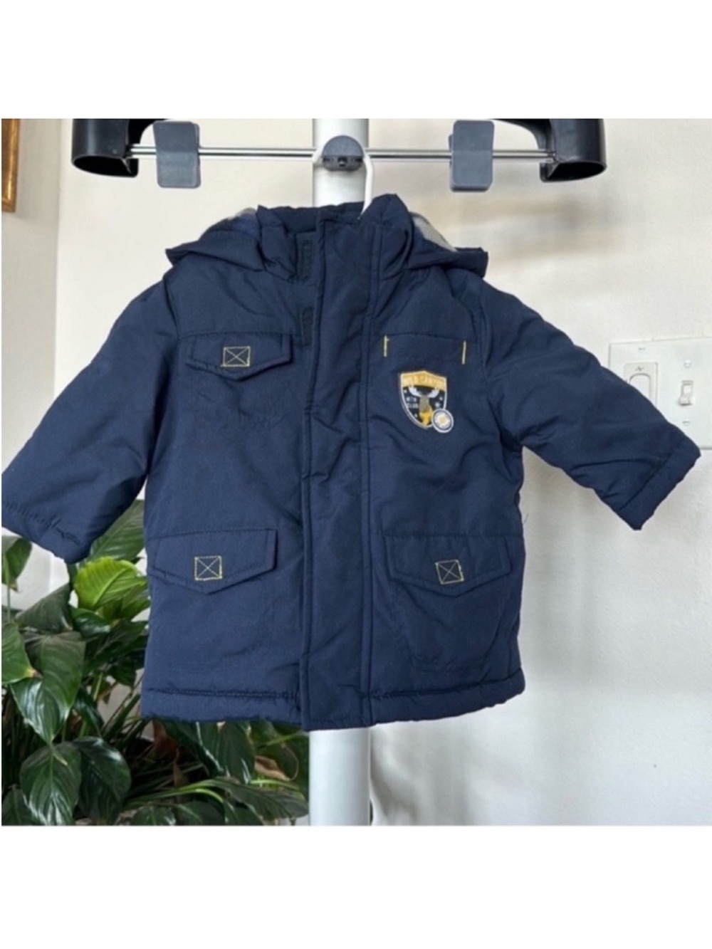 Carter’s Boys/Kids/Toddler Hooded Puffer Winter Jacket Sz 6M/9M Fleece Full Zip